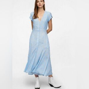 Capulet Elie V-Neck Maxi Shirt Dress in Rosebud Print w/Pockets